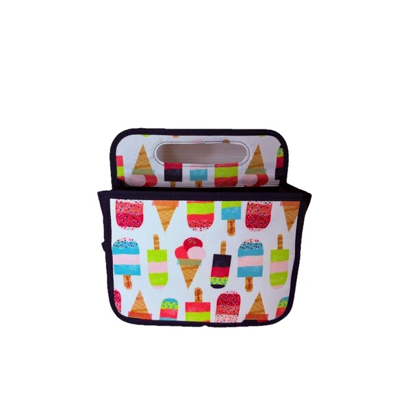 Thirty One Small Tote Crafting About 10" x 10" x 7" Popsicle Ice Cream Print - Picture 1 of 8